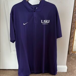 Nike Men's Purple LSU Football Polo Shirt